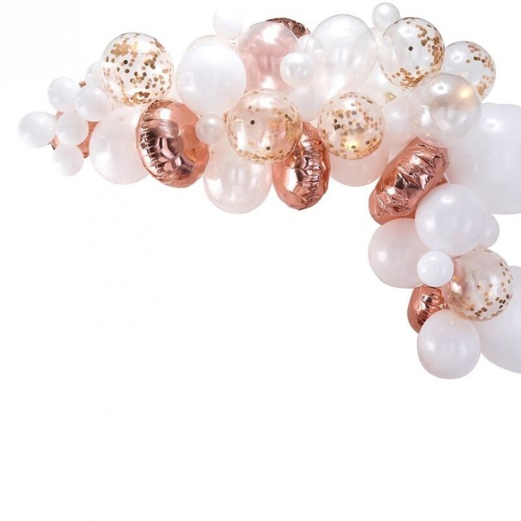 Kit arche de ballons rose gold - Fiesta Republic