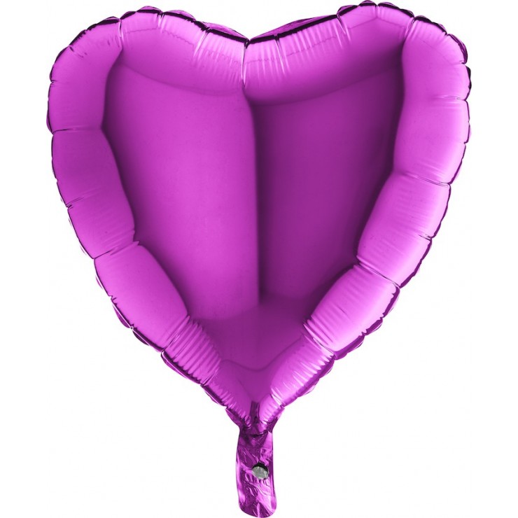 Ballon mylar coeur violet 18"