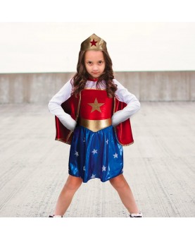 Panoplie déguisement réversible Super héros fille - multicolore, Jouet