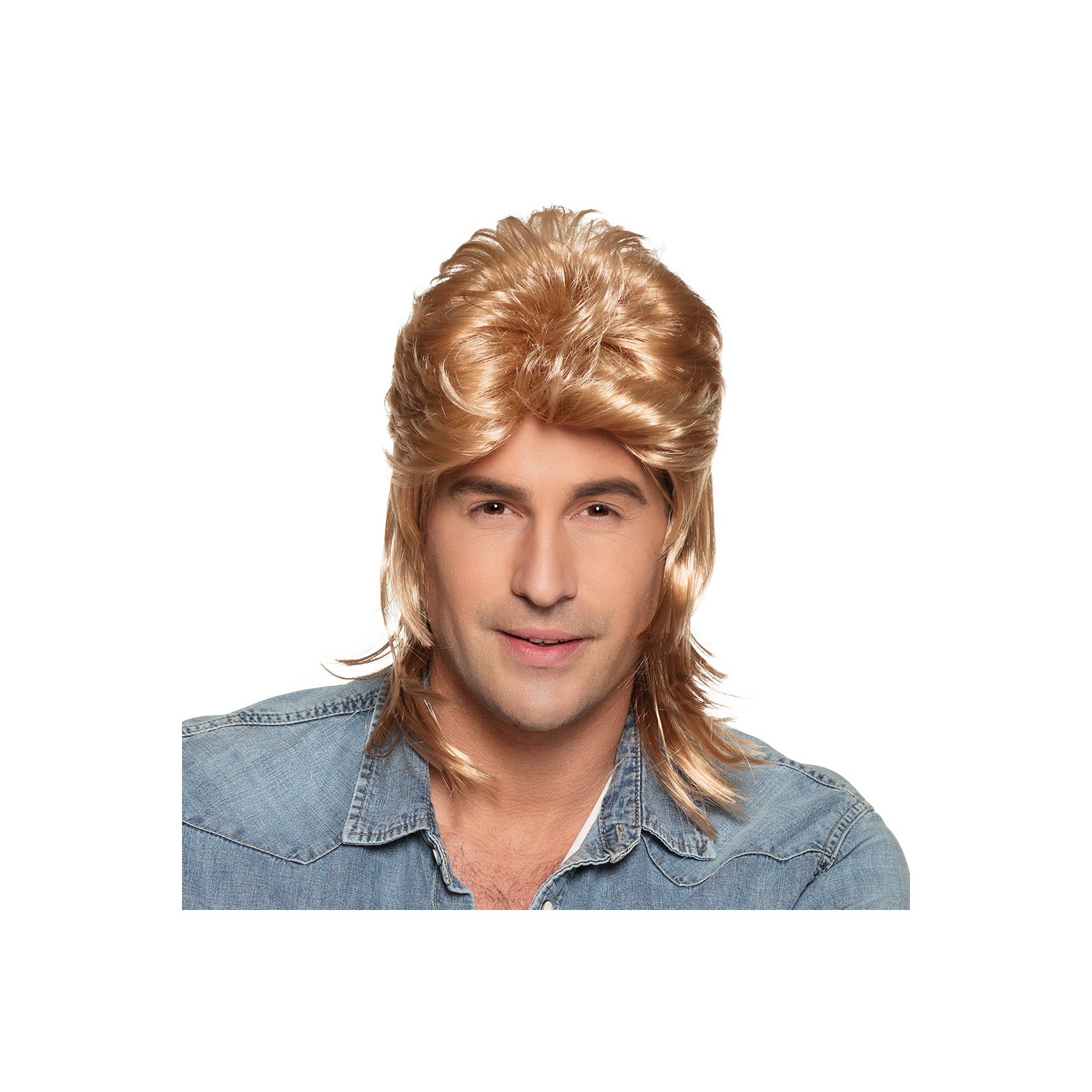 Perruque années 80 blonde avec mèches homme années 80 - Cdiscount