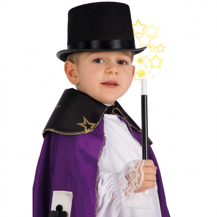 Enfants Magicien Cosplay Costume Accessoires Avec Cape Gants Cravate  Baguette Magique