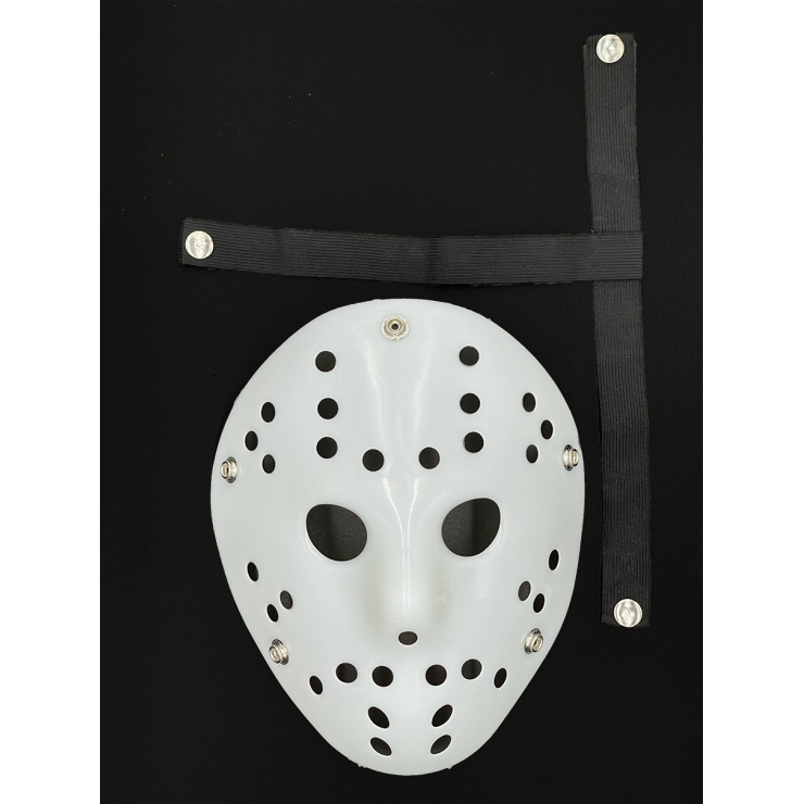 Déguisement ''Masque de hockey'' - blanc opaque