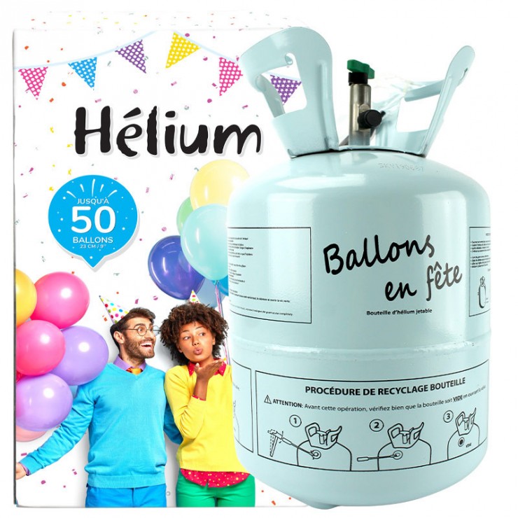 Hélium Grande Bouteille Gaz d'Hélium pour 50 Ballons + Lot 50 Ballons  Biodégradables Multicolore + Ruban - Cdiscount Maison