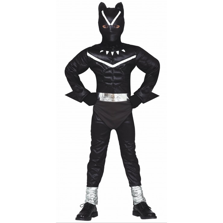 Black Panther Superhero Suit Jeune Enfant Fête Costume Z