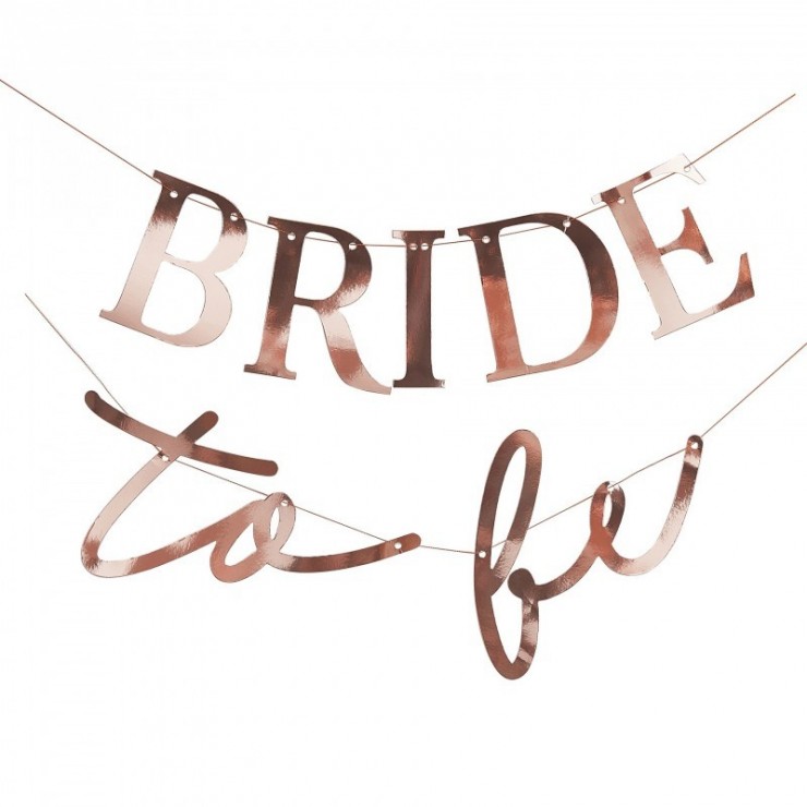 Guirlande "Bride to be" rose gold