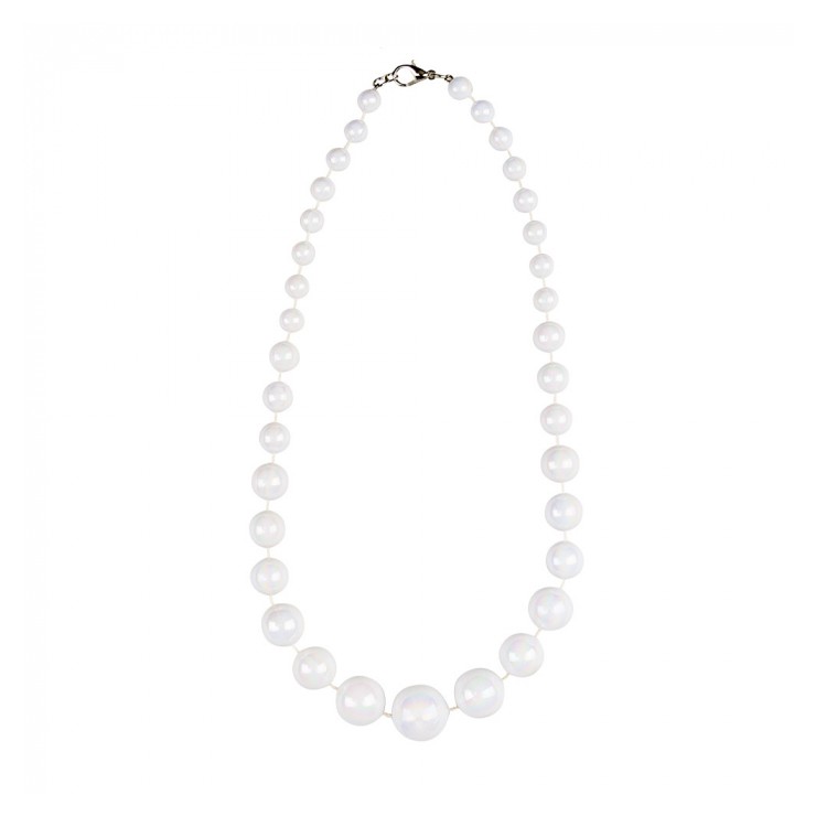 Collier perles Blanches Femme