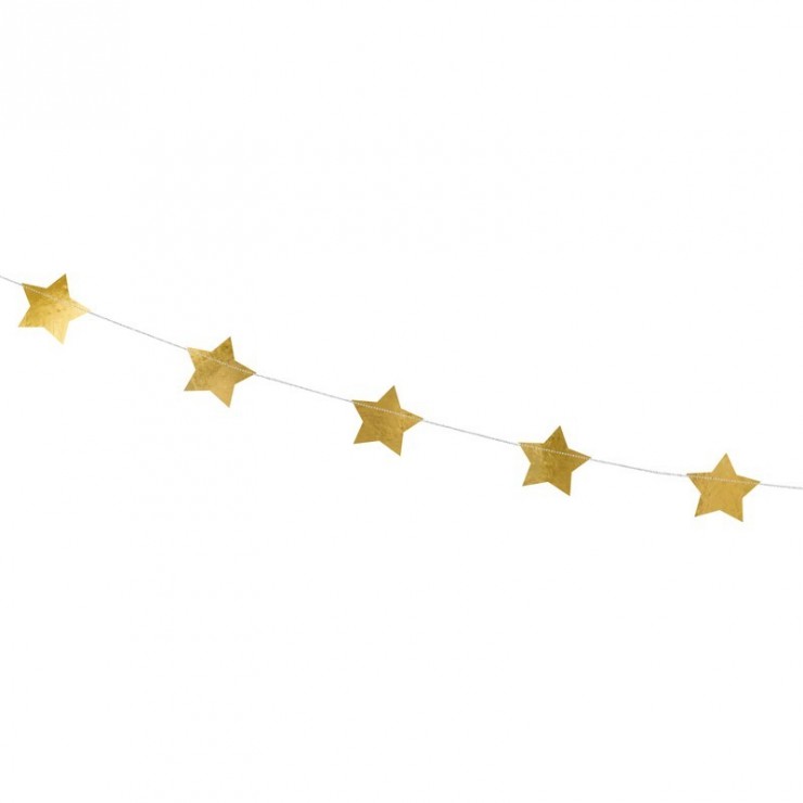 Guirlande en forme d'étoile dorée - Fiesta Republic