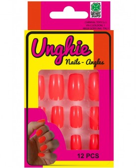 Ongles orange fluo