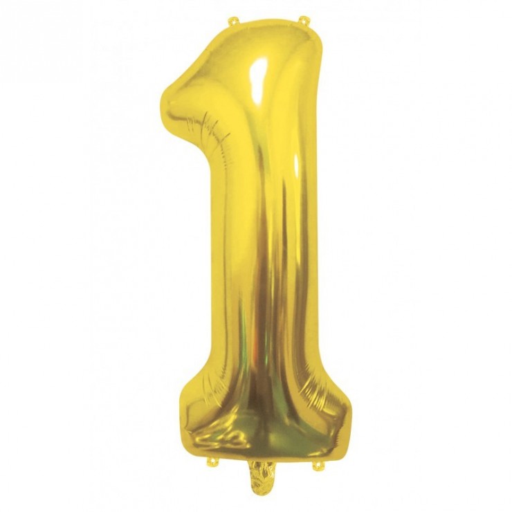 Ballon chiffre doré mylar - 40cm