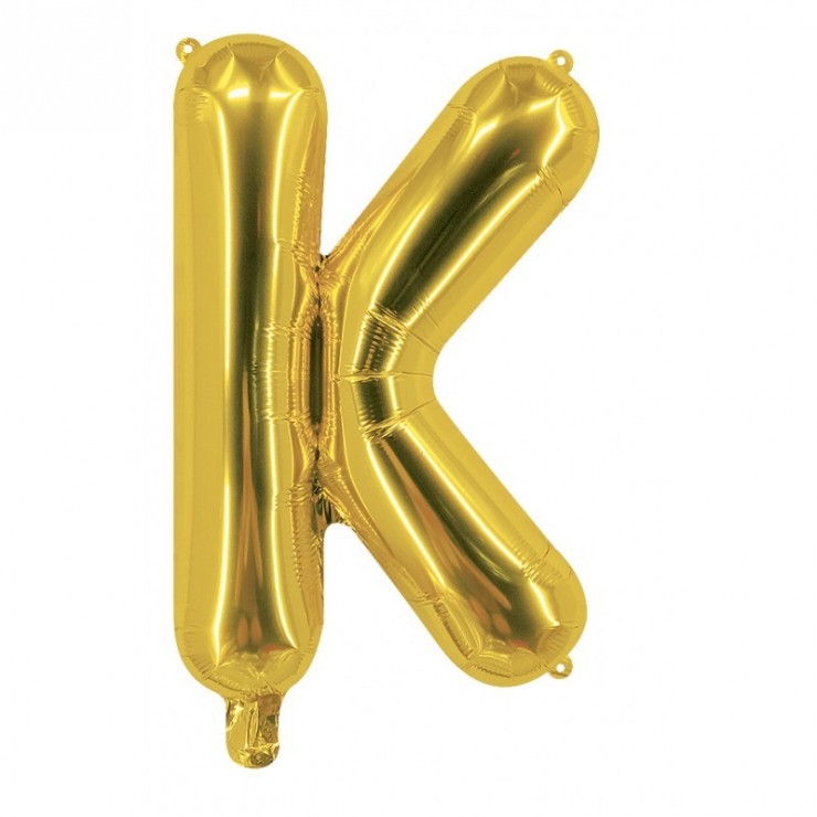 Ballon mylar lettre K or 100cm