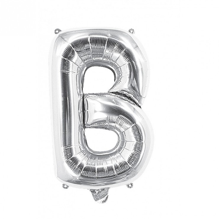 Ballon Mylar Lettre B Argent 100cm - Fiesta Republic