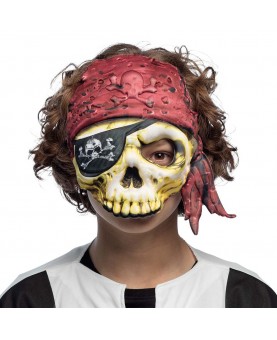 Demi masque pirate squelette enfant