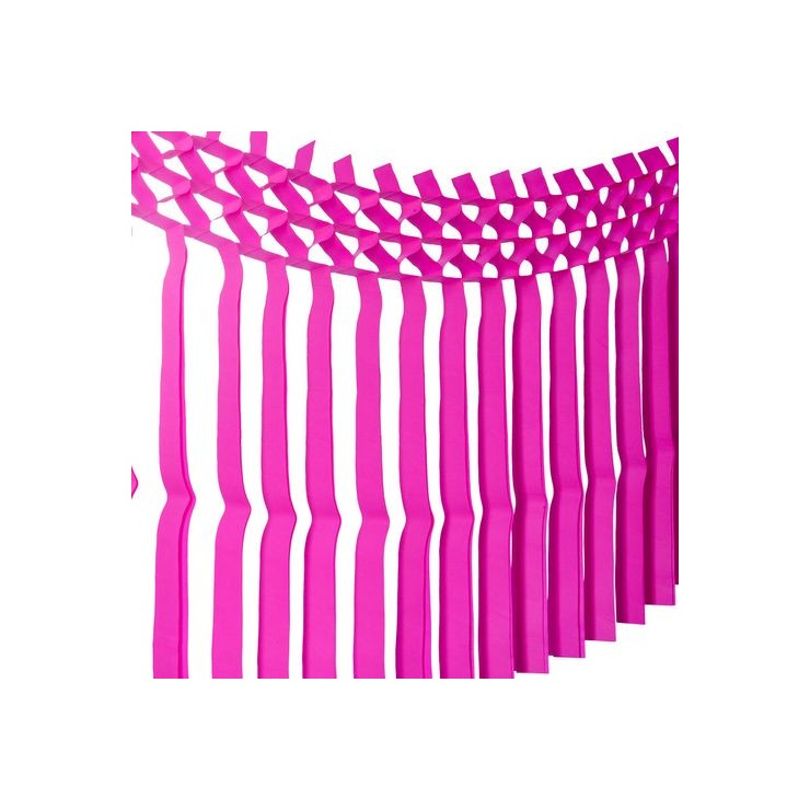 Guirlande de franges fuchsia