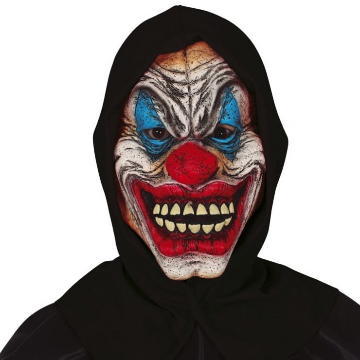 Masque clown tueur avec capuche