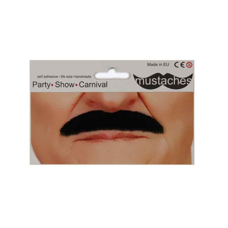 Moustache dupont noire grisonnante