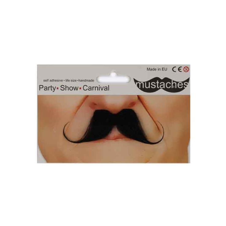 Moustache noire en guidon