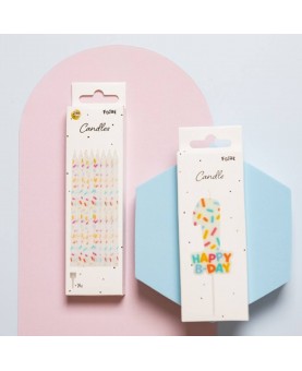 Bougie Cozy Sprinkles Chiffre 1