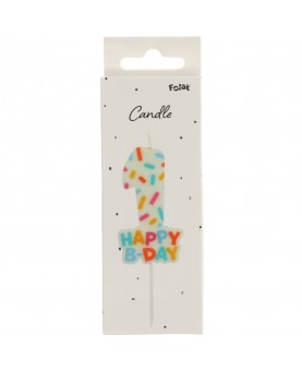 Bougie Cozy Sprinkles Chiffre 1