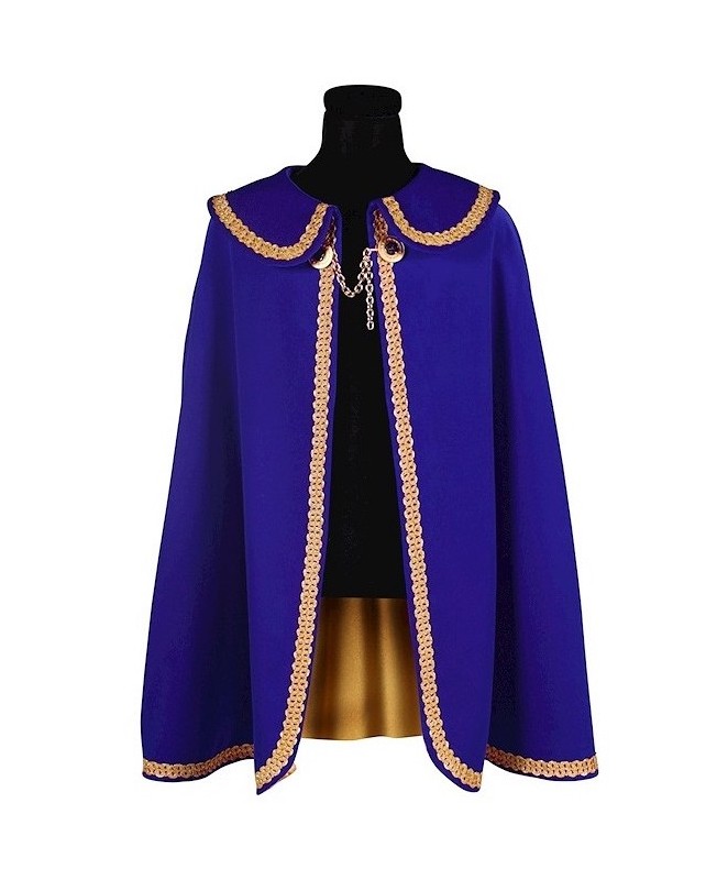 Cape luxe bleu roi et or