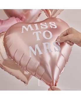 8 ballons coeurs rose et rose gold personnalisables