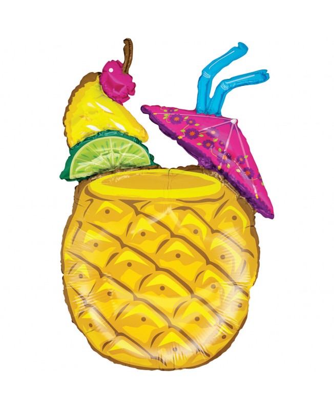 Ballon mylar cocktail ananas 94 cm