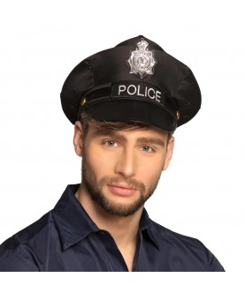 Casquette police noire adulte