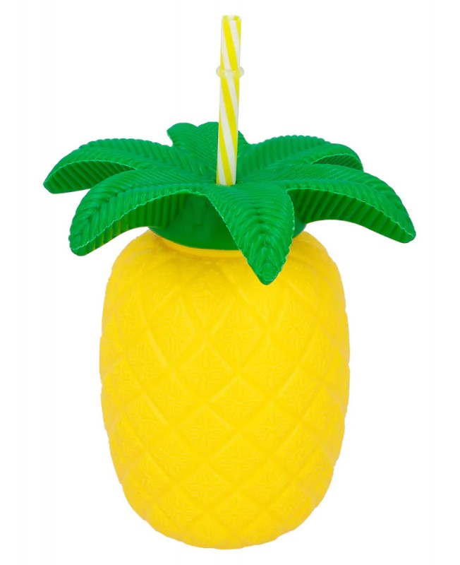 Gobelet ananas avec paille