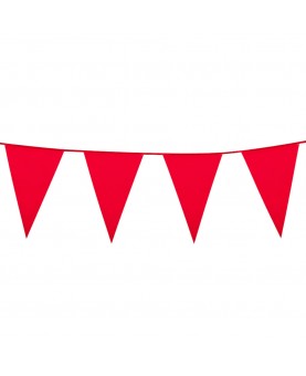 Guirlande fanions triangulaires rouges