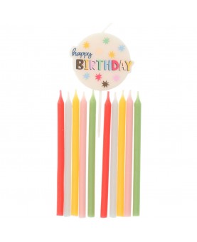 Set bougies d'anniversaire Starburst