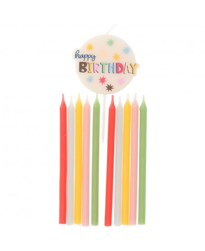 Set bougies d'anniversaire Starburst