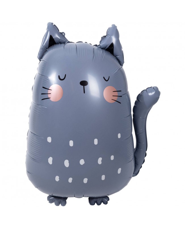 Ballon mylar chat gris 69 cm