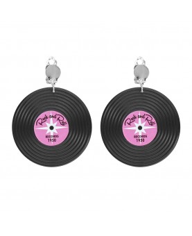 Boucles d'oreilles disques vinyle