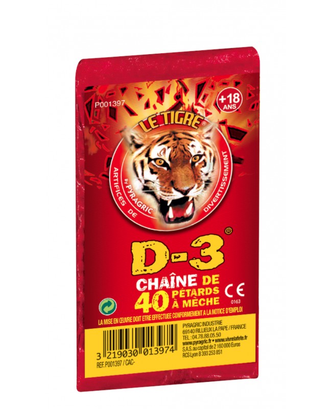 Pétards mitraillette LE TIGRE D-3