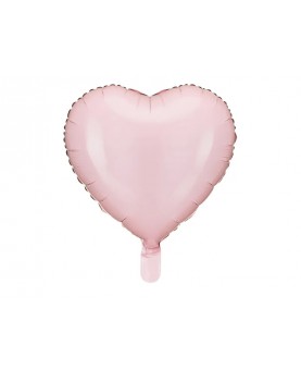 Ballon Mylar cœur rose pâle 45 cm