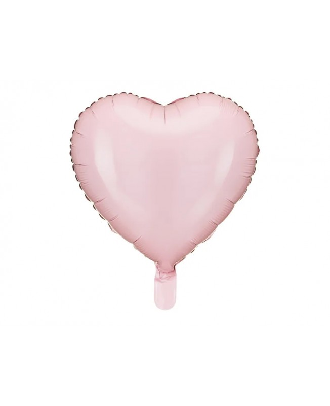 Ballon Mylar cœur rose pâle 45 cm