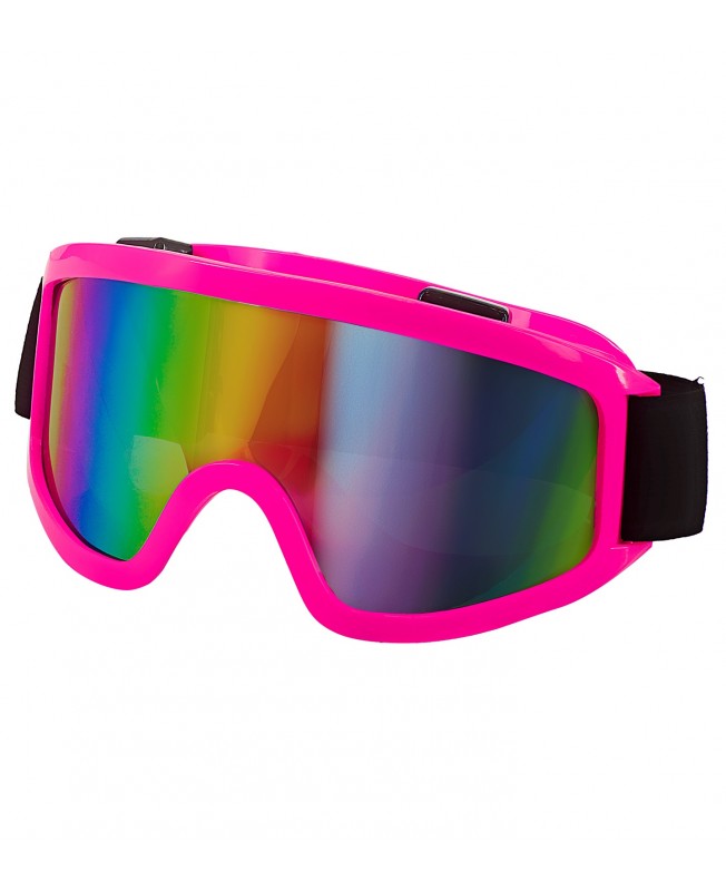 Masque de ski 80's rose fluo