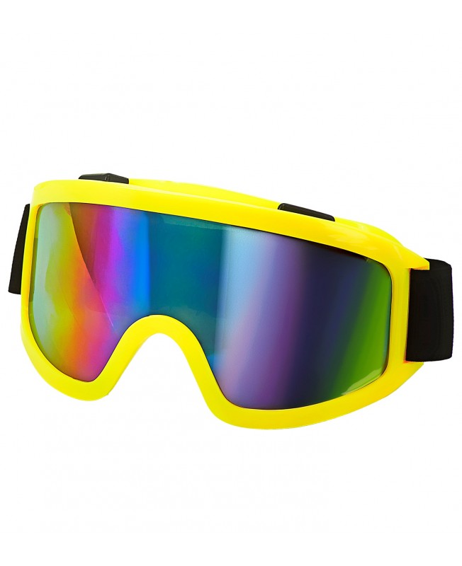 Masque de ski 80's jaune fluo