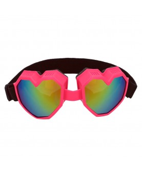 Lunettes de ski cœur rose