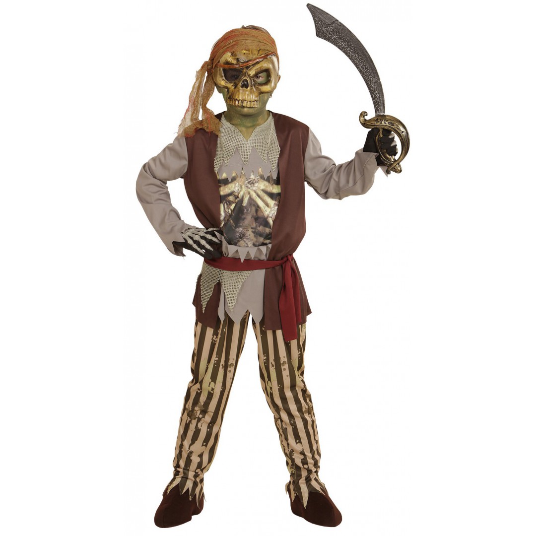 Costume Halloween enfant en pirate zombie 7/9 ans REF/88508